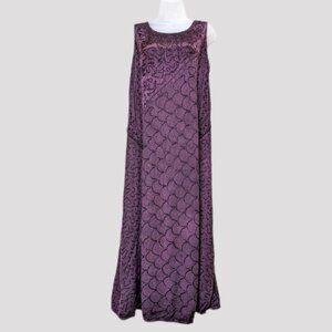 Vintage Witchy Whimsigoth Dress One Size Purple Flowy Mystical Fairy Casual Maxi
